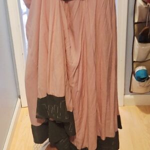 Elegant Laabha Skirt - Light Pink W Green Elastic Belt